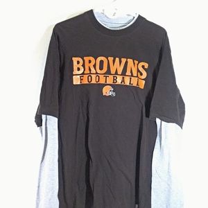 Reebok Layered Brown T-Shirt Size: M